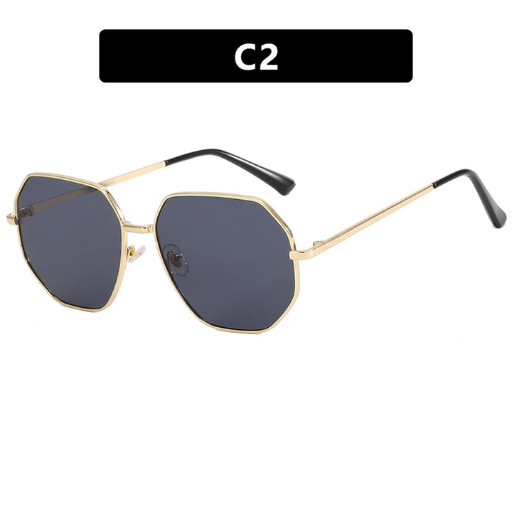 Women's fashionable geometric sunglasses with protective UV filter and stylish frame Bowlift