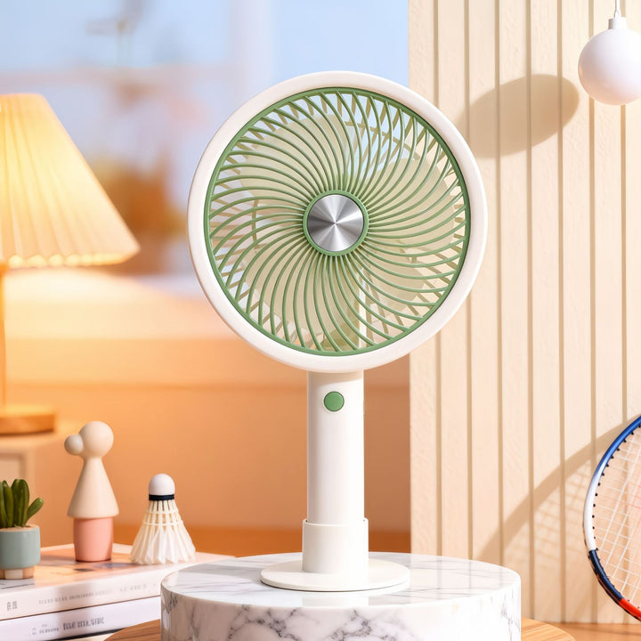 Portable table fan with multiple speed settings and USB connection Bowlift