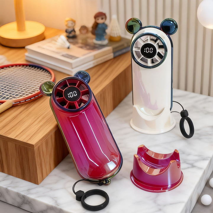 Women Portable USB Fan with multifunctional digital control Bowlift