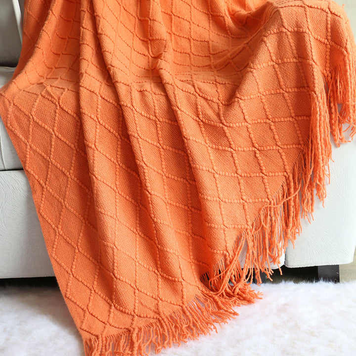 Textured Woven Throw Blanket Bowlift