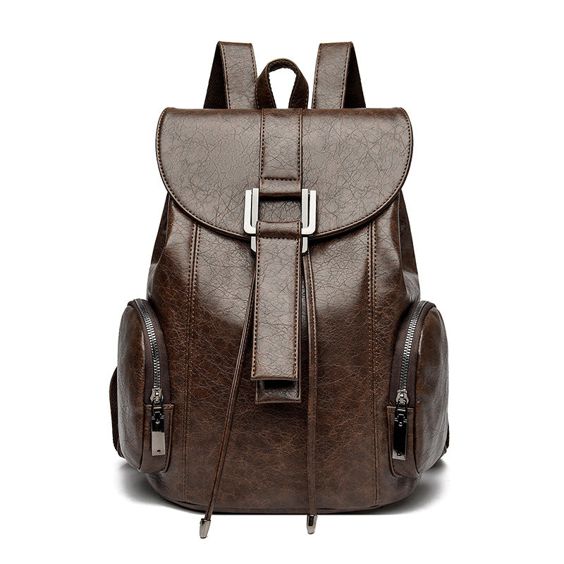 Retro Chic Vegan Leather Backpack Bowlift