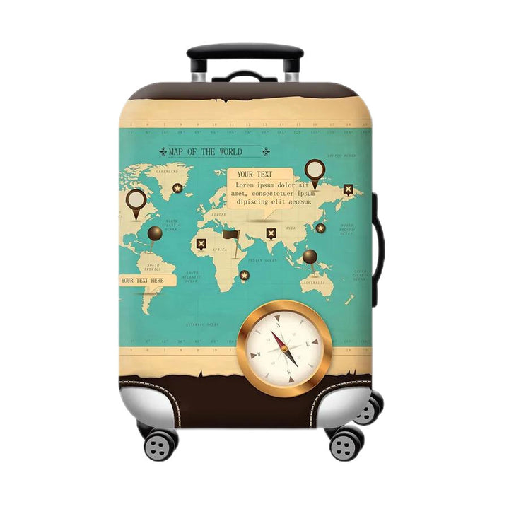Women Hard Shell Suitcase with Trendy Surf and Palm Design Bowlift