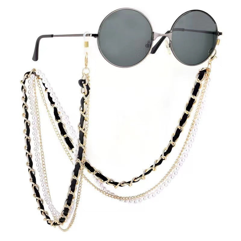 Decorative Eyewear Chain with Pearls Bowlift