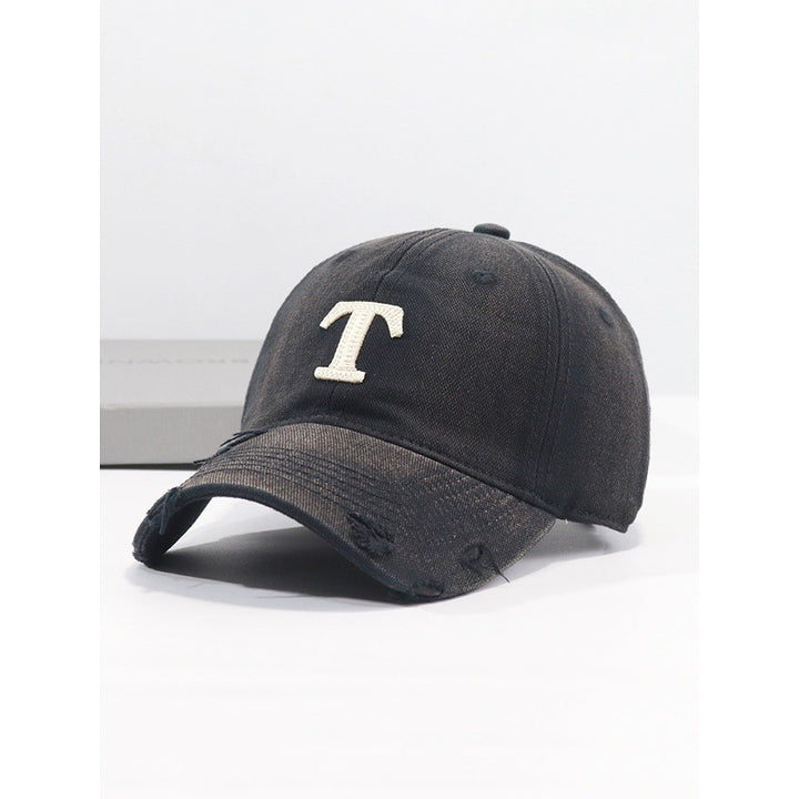 Men's Distressed Denim Cap Bowlift