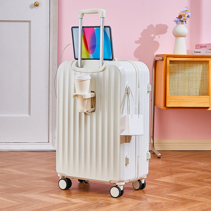 Functional Tech-Integrated Rolling Suitcase Bowlift
