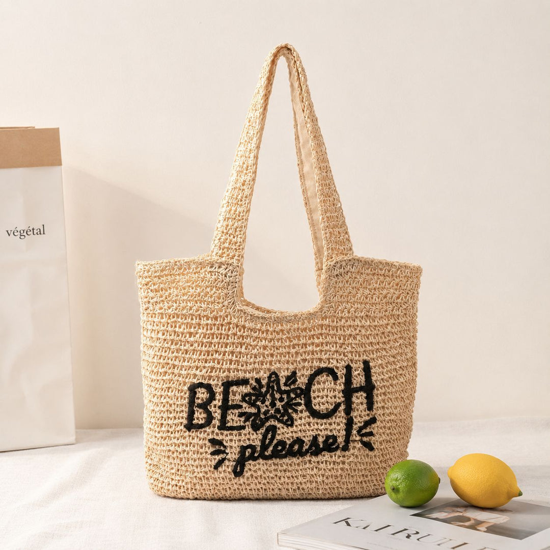 Leisure bag made of braided natural material Bowlift
