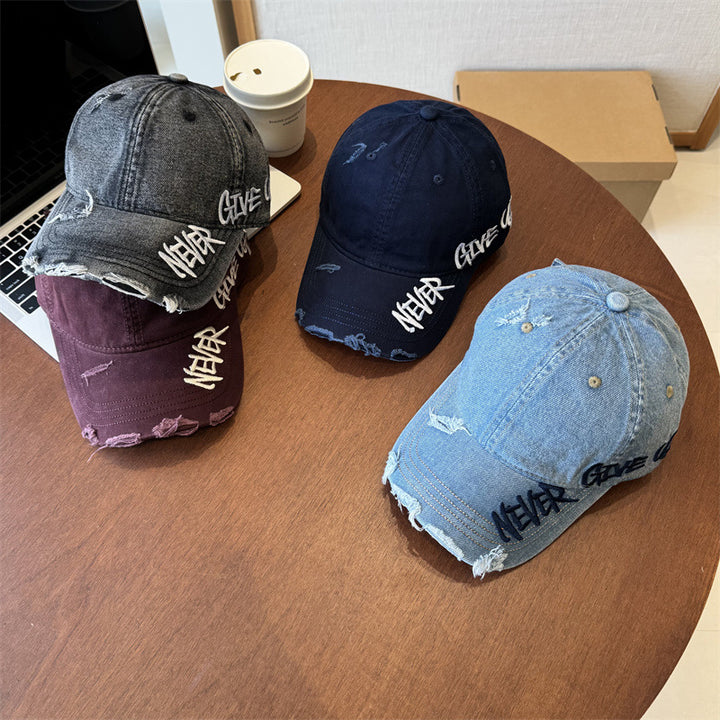 Unisex Distressed Graphic Baseball Cap Bowlift