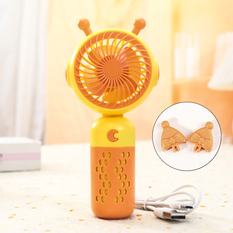 Women's Portable Hand Fan with Cat Ears Bowlift