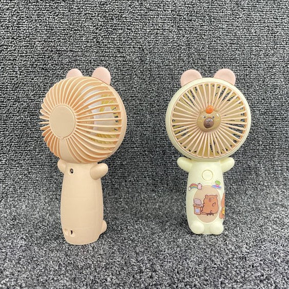 Unisex Portable Hand Fan in Playful Bear Design Bowlift