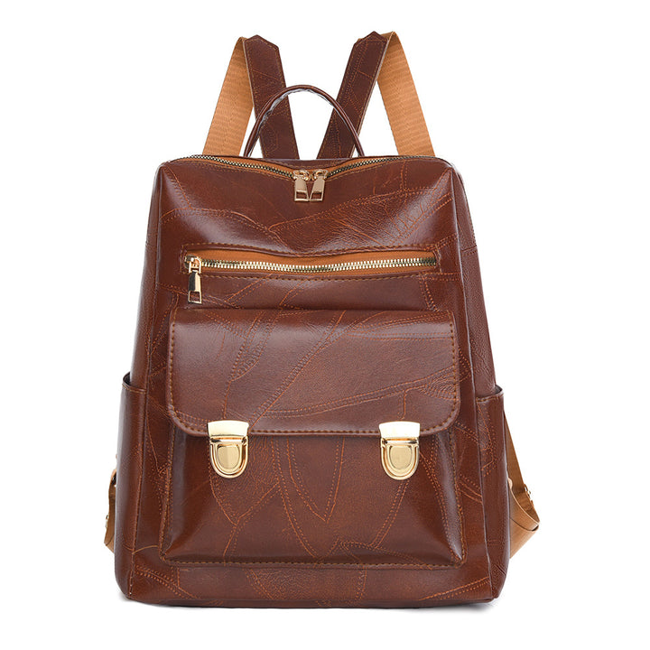 Stylish Leather Backpack Bowlift