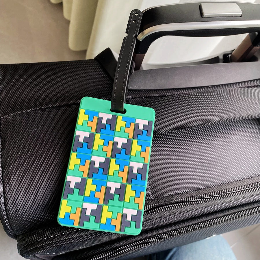 Puzzle Pattern Luggage Identifier Bowlift
