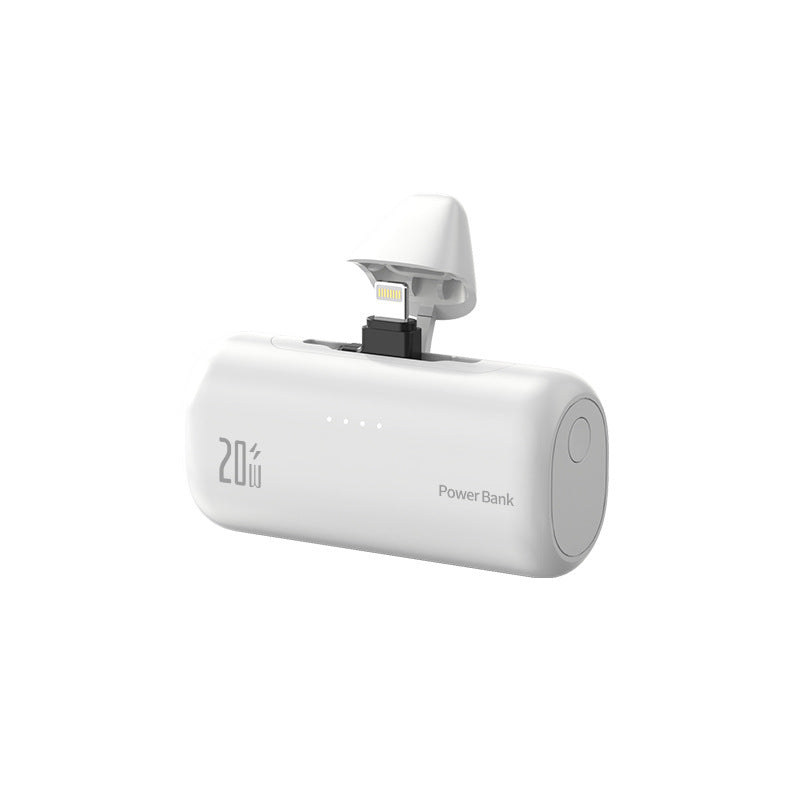 Portable power bank with integrated Lightning connector and quick charge function Bowlift
