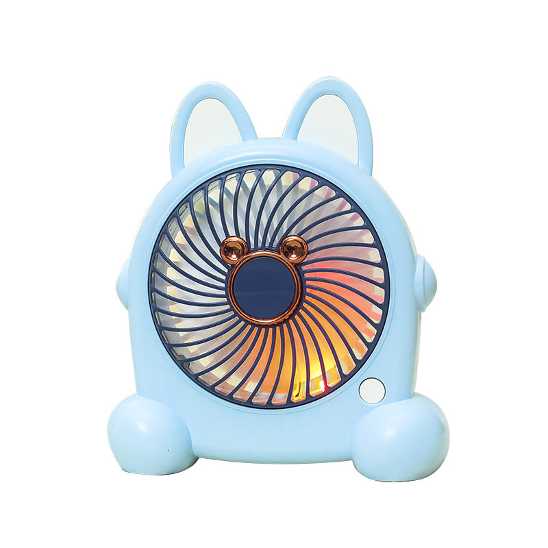Women Portable Table Fan with LED Lighting Bowlift