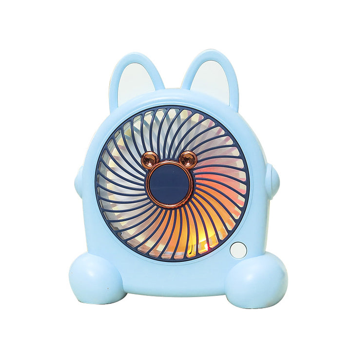 Women Portable Table Fan with LED Lighting Bowlift