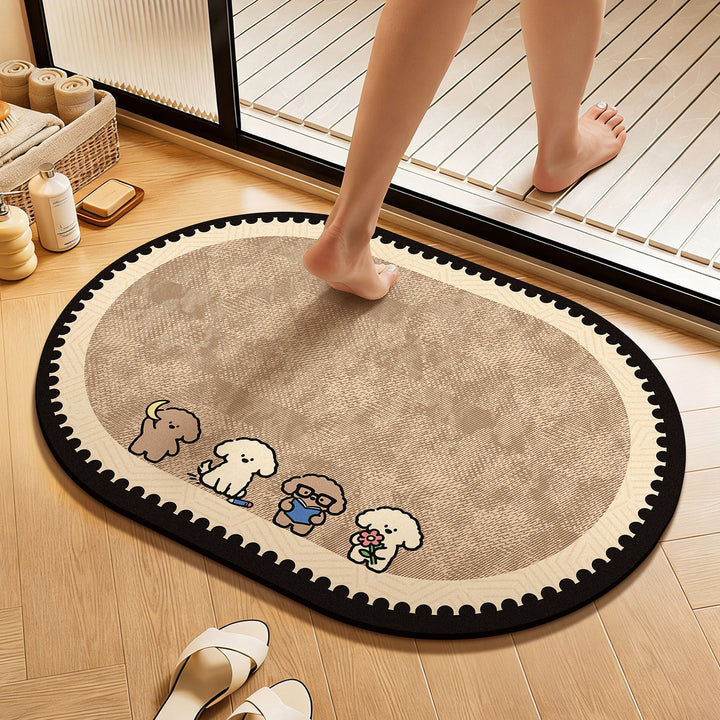 WoCute Cartoon Bath Mat Bowlift