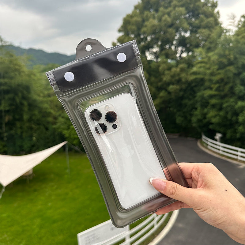 Waterproof phone pouch with adjustable lanyard and transparent touch-sensitive sleeve Bowlift