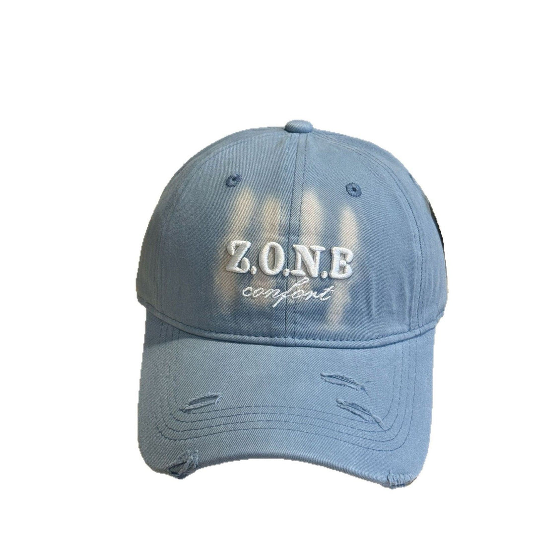 Unisex Distressed Cotton Baseball Cap Bowlift