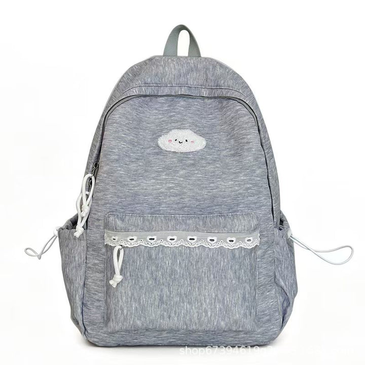 Backpack with Playful Cloud Design and Practical Compartments Bowlift