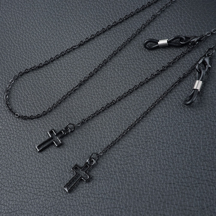 Dual Cross Pendant Eyewear Chain Bowlift
