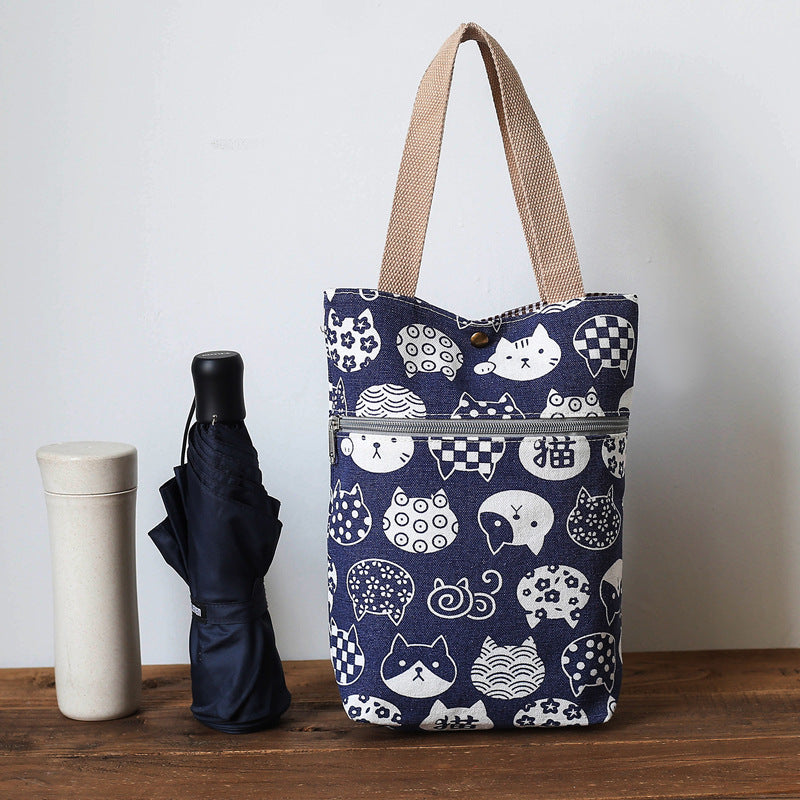 Stylish Cat-Themed Tote Bag Bowlift