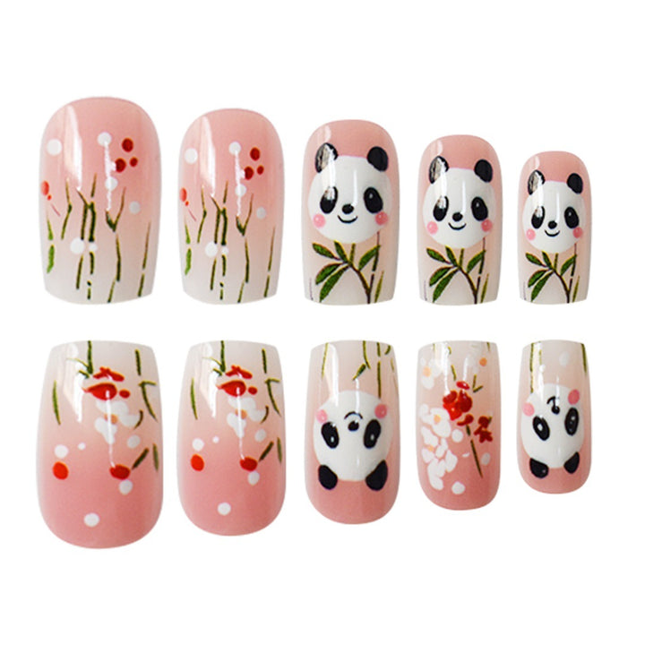 Panda-Themed Nail Art Extensions Bowlift