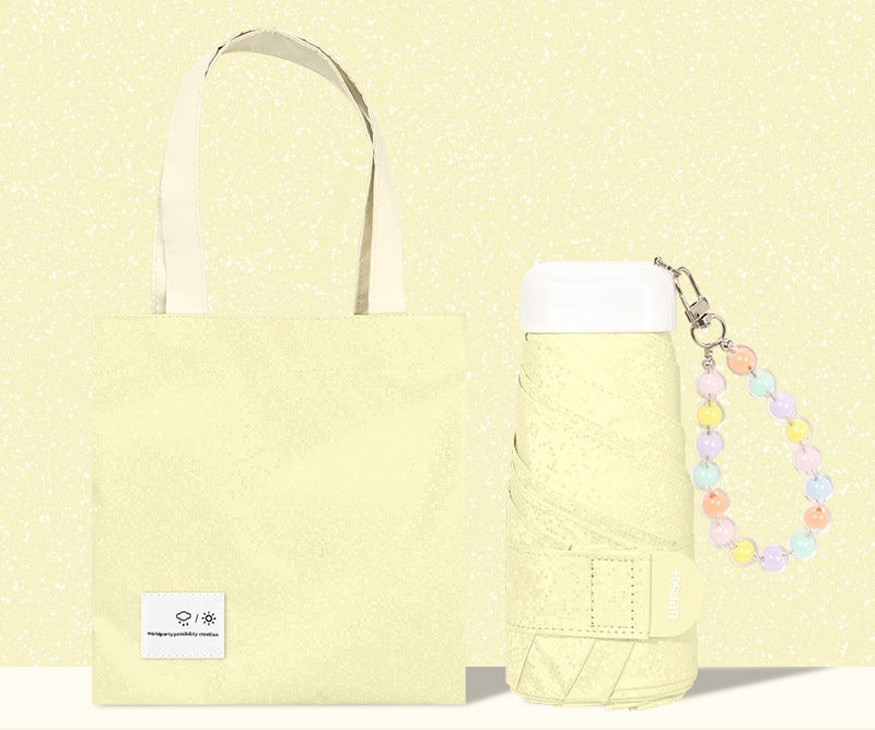 Women’s tote bag with integrated folding umbrella Bowlift