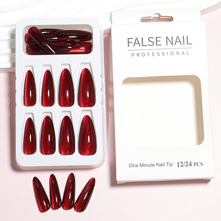 Stunning Glossy Press-On Nail Set Bowlift