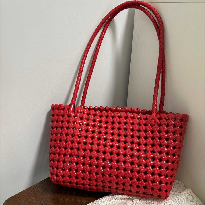 Handwoven shopping bag with soft handle Bowlift