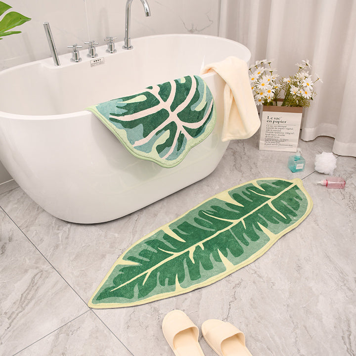 Home Decor Leaf-Shaped Bath Mat