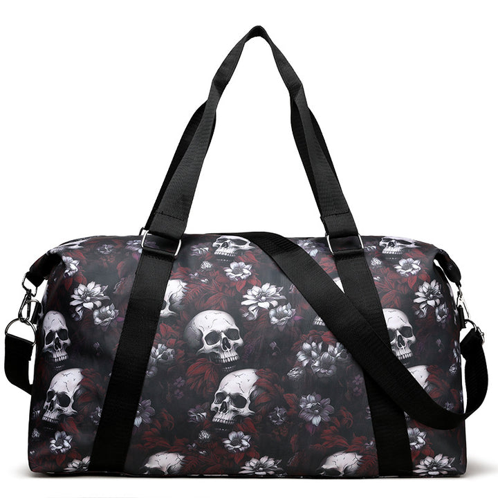 Artistic Skull Print Duffle Bag Bowlift