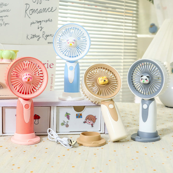 Ladies Portable Mini Fan with Cute Animal Design Bowlift