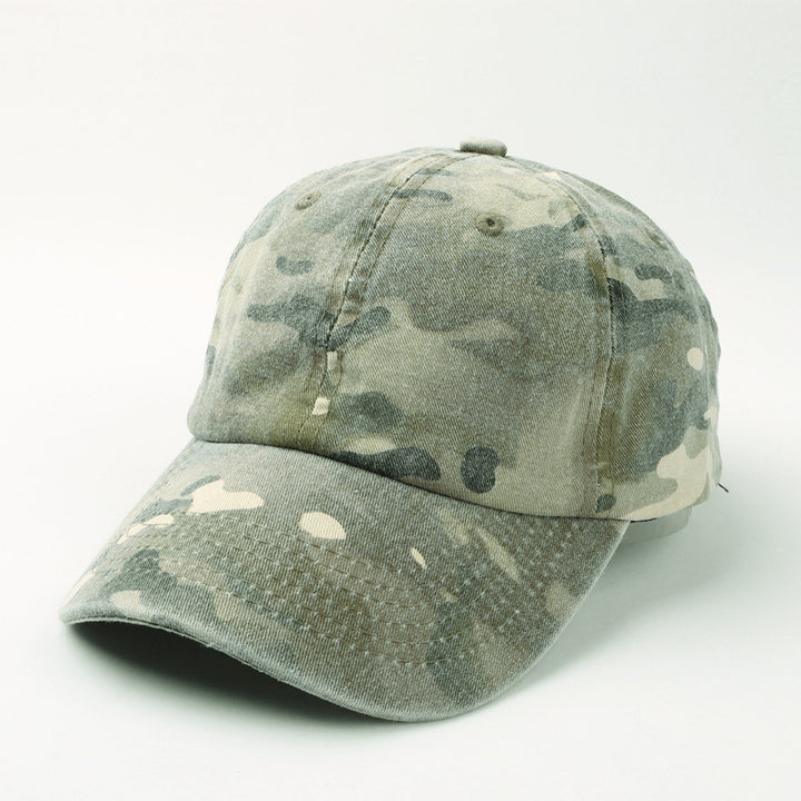Unisex Camo Print Adjustable Baseball Cap Bowlift