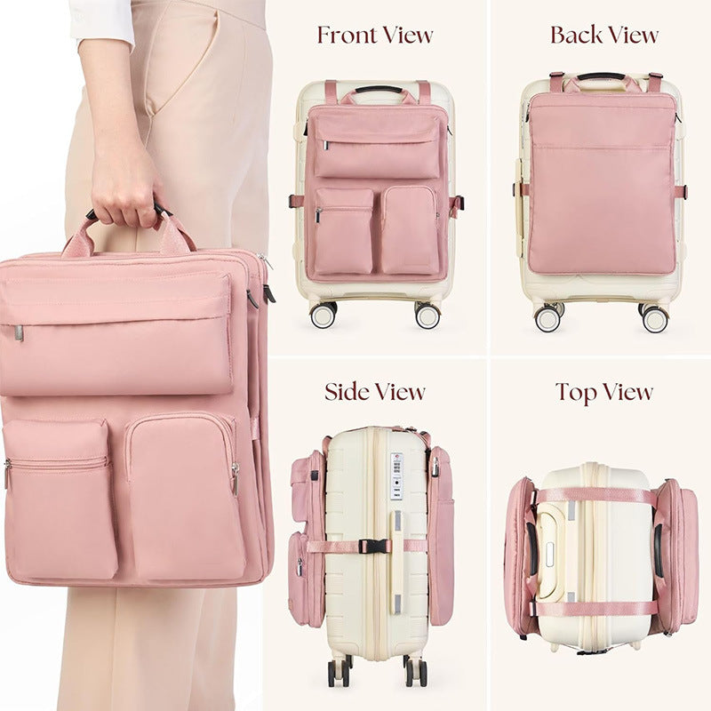 Multifunctional Laptop Carrying Bag with Extendable Luggage Fixing System Bowlift