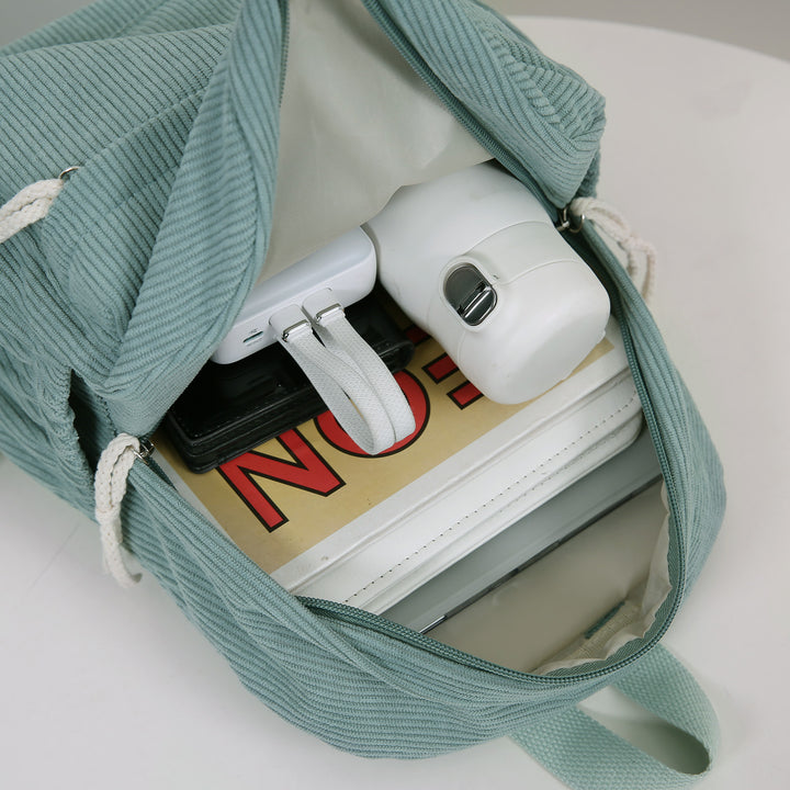 Cord-Backpack with Practical Front Pocket Bowlift