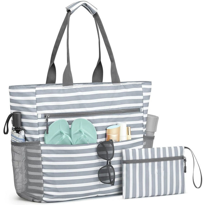 Large beach bag with multiple compartments and insulated inner pocket Bowlift