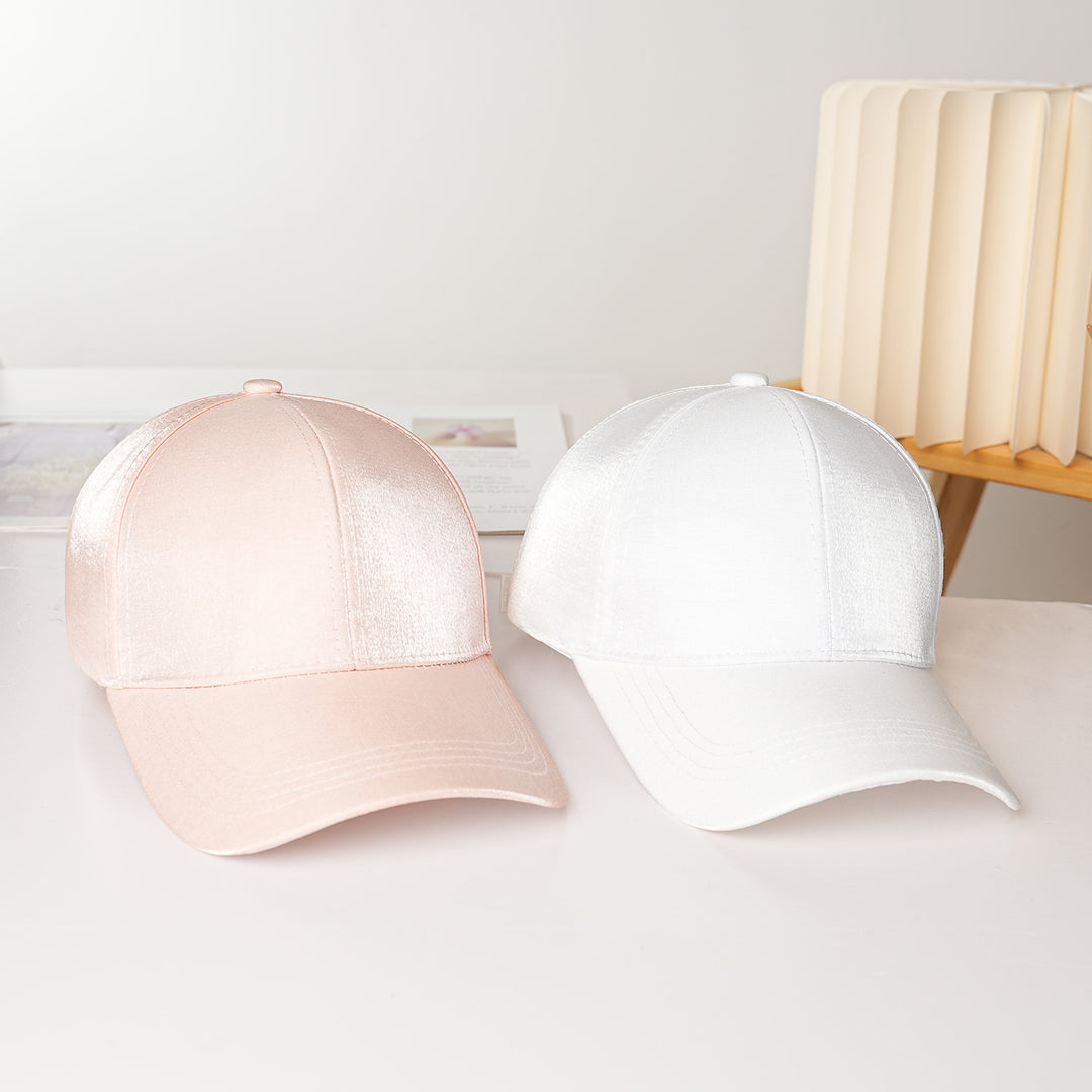 Women's Sporty Satin Baseball Cap Bowlift