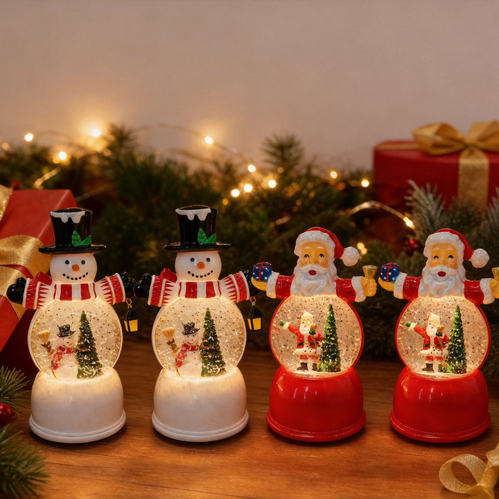 Funny Santa Claus Snow Globe Figure Bowlift