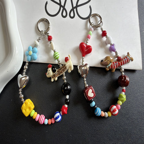 Cute Themed Bead Keychain Bowlift