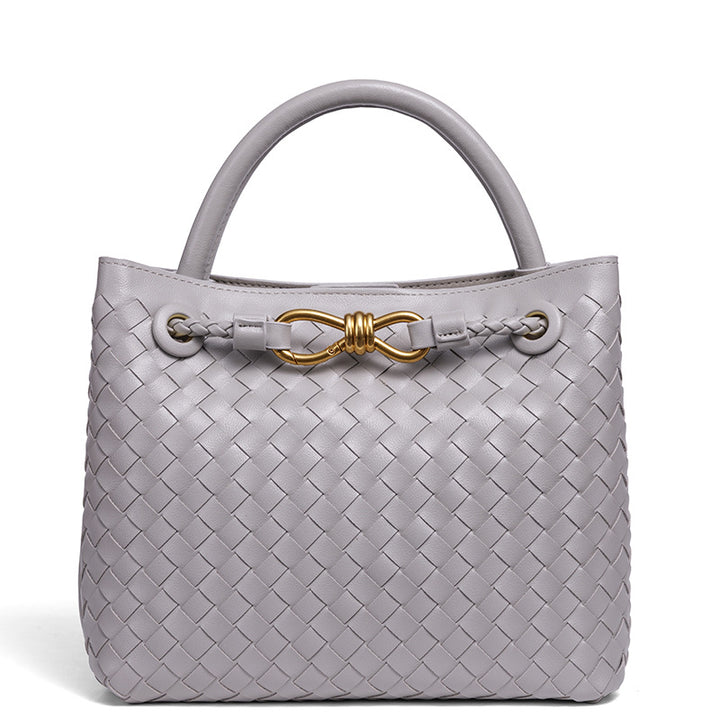 Elegant Braided Leather Tote Bowlift