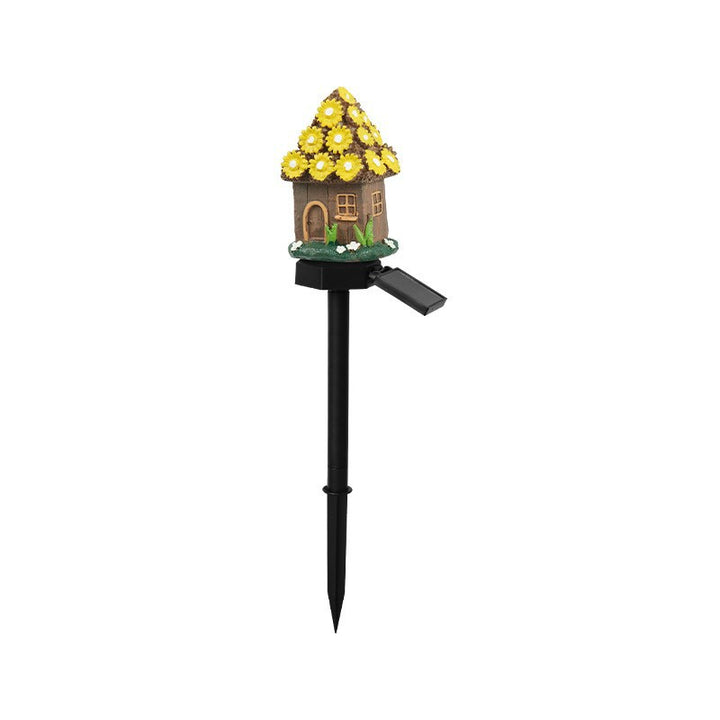 Solar Mushroom House Garden Stake Light With Rechargeable Battery Bowlift