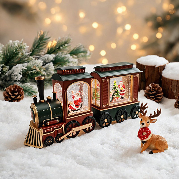 Decorative LED Christmas Train Figurine Bowlift