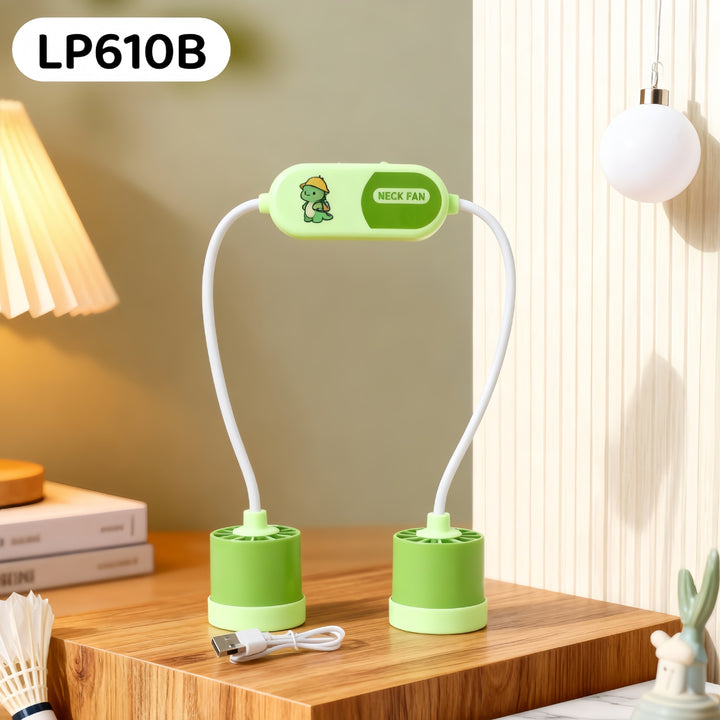 Ladies Portable Neck Fan with Flexible Hose Design Bowlift
