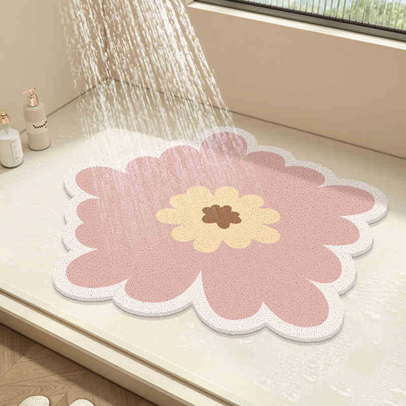 Floral Design Bath Mat Bowlift
