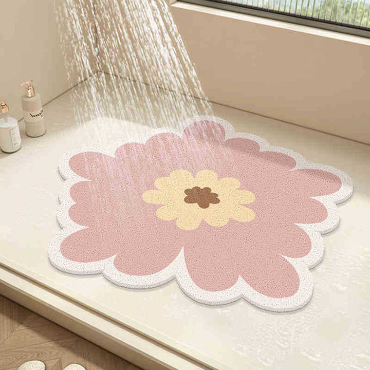 Floral Design Bath Mat Bowlift