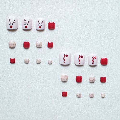 Creative Holiday-Themed Toe Nail Art