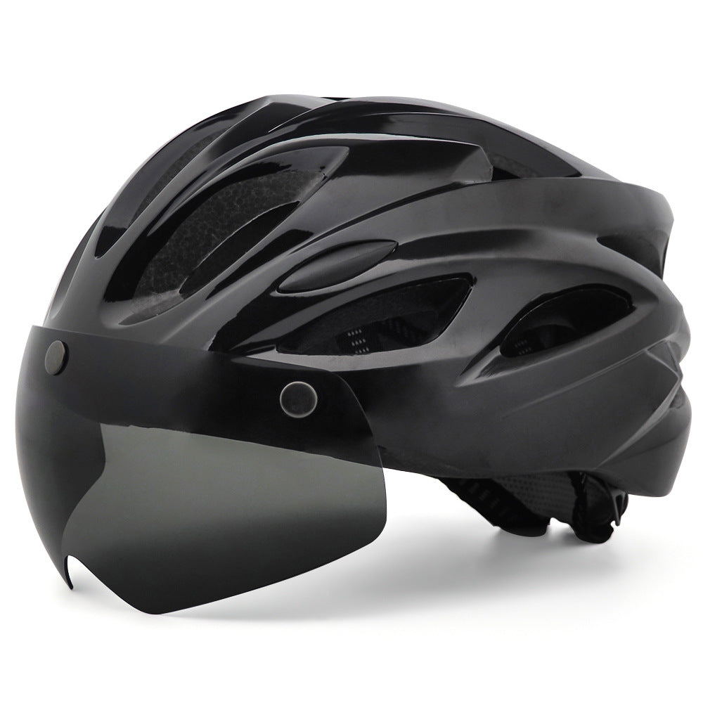 Aerodynamic Cycling Helmet with Integrated Visor Bowlift