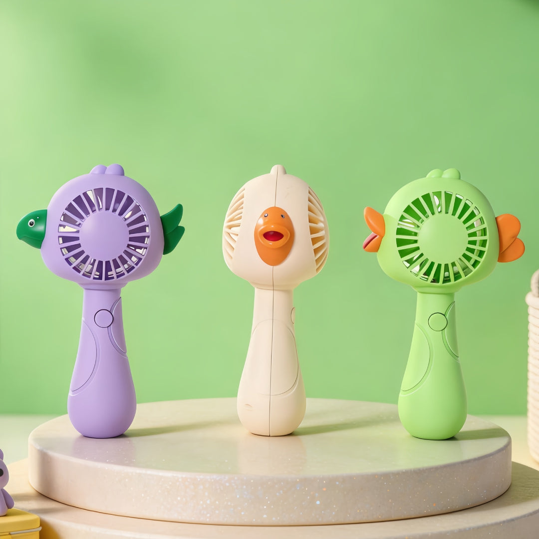 Ladies portable hand fan in playful bird design Bowlift