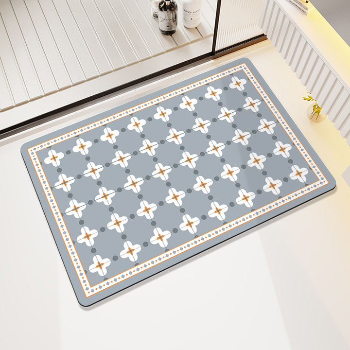 Geometric Pattern Decorative Floor Mat Bowlift
