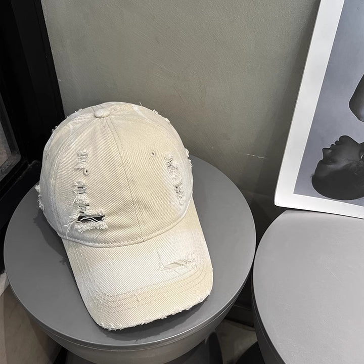 Men's Distressed Denim Cap Bowlift 1784188541