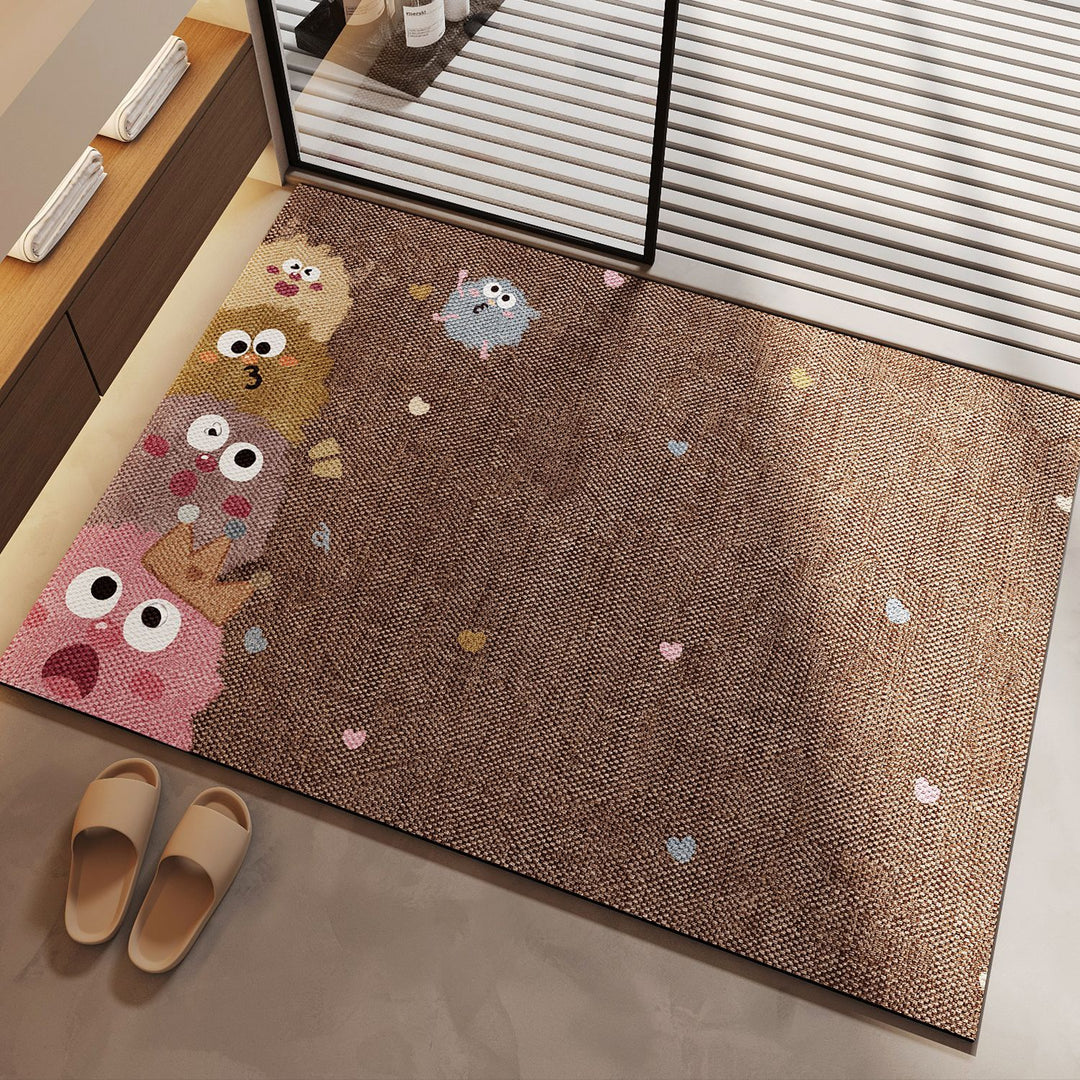 Playful Cartoon Animal Doormat